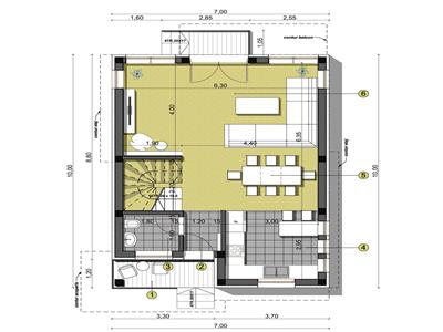 Casa individuala S145mp.+500mp. teren, mobilata si utilata, Dezmir