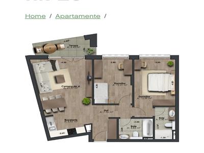 Apartament 3 camere, 2 bai, bloc nou, ansamblu The Nest, zona Centrala