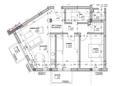 Apartament 3 camere, 2 bai, 2 balcoane, finisat, bloc nou, str. Bucuresti