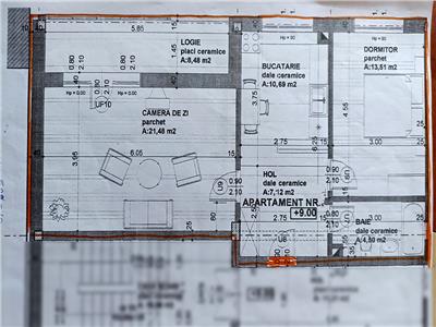 Apartament 2 camere, S60mp+8mp logie, bloc nou, Horea