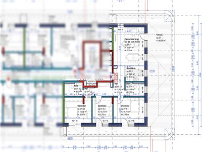 Apartament 4 camere, 2bai, S98mp+89mp terasa, bloc nou