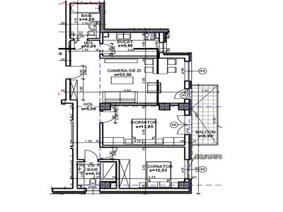 Apartament 3 camere, 2 bai, bloc nou, Andrei Muresan Sud