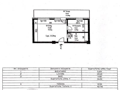 Apartament 1 camera S31mp + 12mp Terasa, str. Mos Ion Roata nr.1
