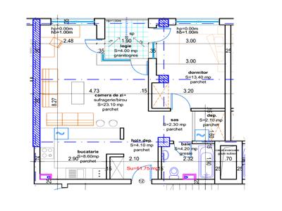 Apartament 2 camere, S62mp, bloc nou, mobilat, Bella Vista, Buna Ziua