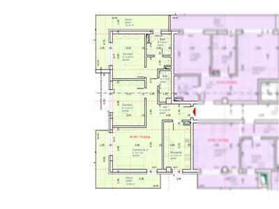 Apartament 3 camere, S74 mp. + 2 terase (26mp.), zona LIDL