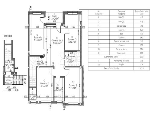 Duplex in Baciu Su97 mp + 98 mp pod amenajabil, parcare