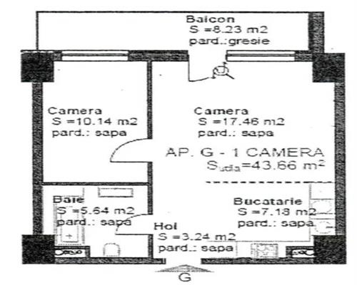Apartament 2 camere, S44 + 8 mp balcon, Viva City., Iulius Mall
