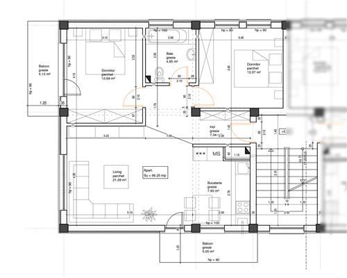 Confort si liniste pentru familie, Apartament 3 camere, 2 balcoane, parcare, Floresti