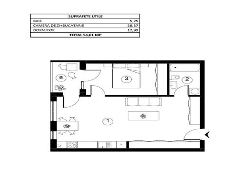Apartament 2 camere, bloc nou, parcare, Sopor