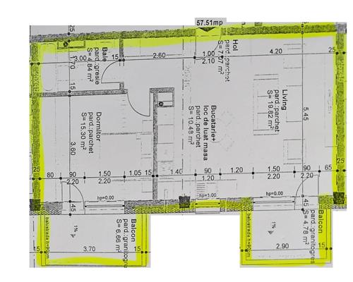 Apartament 2 camere, S58mp+2 balcoane, bloc nou, Intre Lacuri