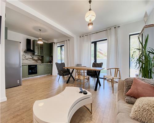 Casa individuala moderna, 4 camere, 120 mp + 450 mp teren, garaj,  Sannicoara,