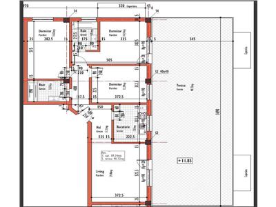 Apartament 4 camere, S89mp+90 mp. terasa, finisat, str. Coposu