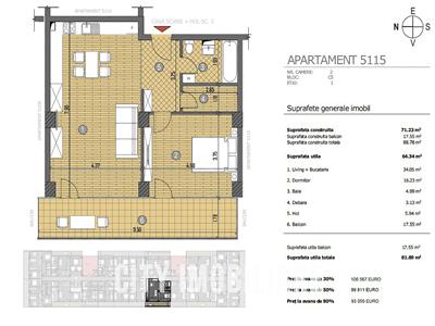 Apartamente cu 1 camera, S38 mp+10 mp terasa, Transilvania Smart City