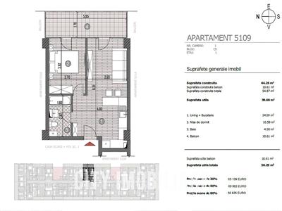 Apartamente cu 1 camera, S38 mp+10 mp terasa, Transilvania Smart City