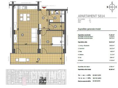 Apartamente cu 1 camera, S38 mp+10 mp terasa, Transilvania Smart City